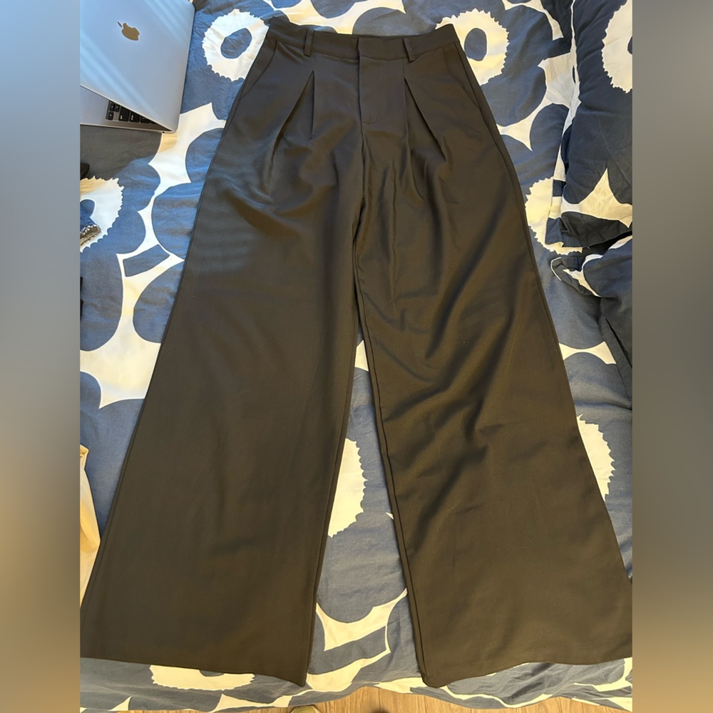 MABLE Black Wide Leg Trouser